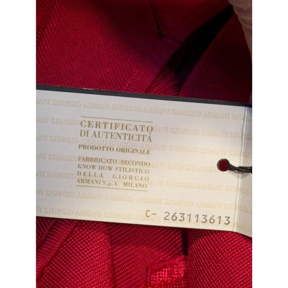 Armani Womens Sm Dress Red Bandage Certificate Authentic Cosmopolitan Strappy - Picture 15 of 16